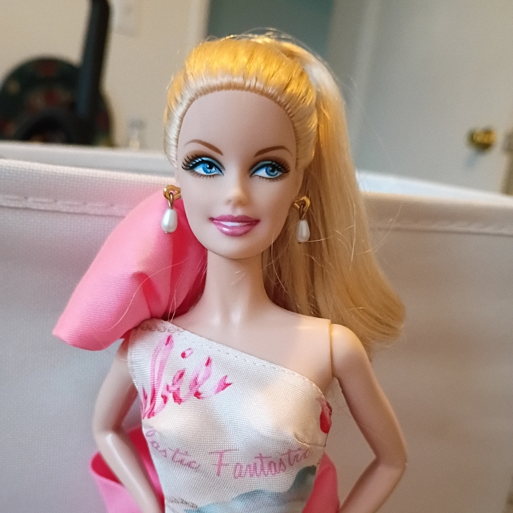 2010 Rose Splendor Barbie Doll, an Avon Exclusive Pink Label collectible.